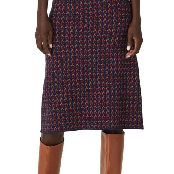 J CREW Geo Ring Midi Merino Wool Blend Skirt Size XXS - Picture 2 of 13